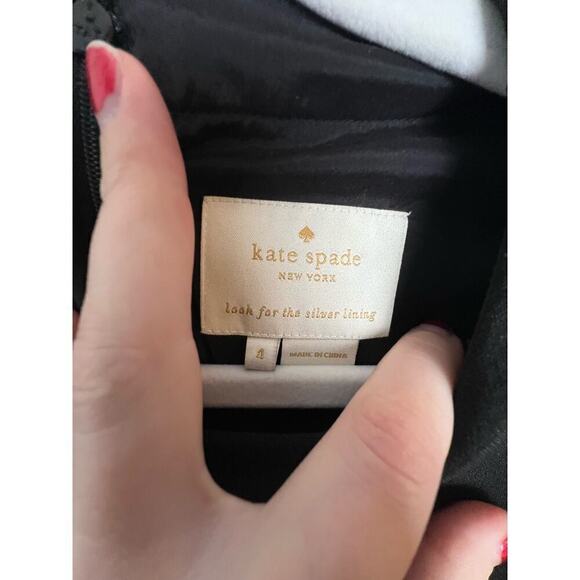 Kate Spade New York Black Jazz Things Up Fit and Flare Crepe Dress Womens 4 Midi - Picture 9 of 13